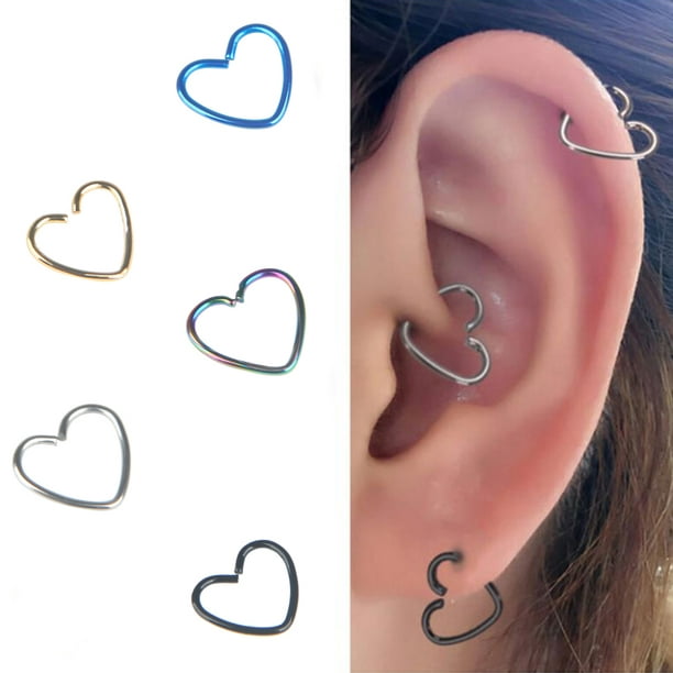 Nose Ring Ear Hoop Tragus Helix Cartilage Earrings Crystal Stainless Steel Gift